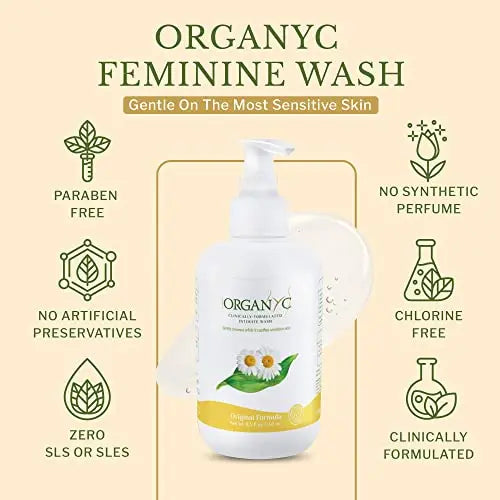 Organyc Feminine Intimate Wash for Sensitive Skin with Chamomile, Free from Chlorine, Parabens Organyc Au supplements