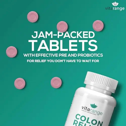 Colon Relief by VitaRange- Fast Constipation and Bloating Relief with Sunfiber Prebiotic Vita Range Au supplements