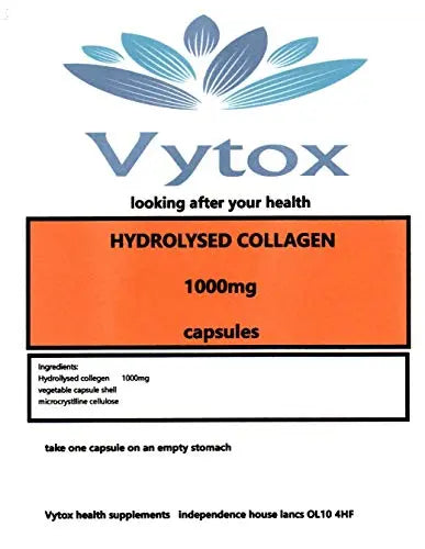 HYDROLYSED Collagen (1000MG) 365 Capsules, by vytox, Vegetarian vytox Au supplements
