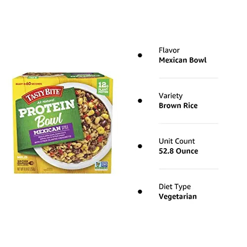 TASTY BITE Mexican Protein Bowl, 8.8 Ounce, Pack of 6, Ready to Eat, Microwaveable TASTY BITE Au supplements