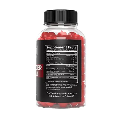 Doc Thackery Apple Cider Vinegar Gummies 1000mg Plus Per Serving, from The Mother Doc Thackery Au supplements