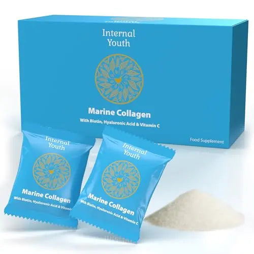 Marine Collagen Powder 10000mg with Hyaluronic Acid Biotin and Vitamin C A D3 E - Collagen Internal Youth Au supplements