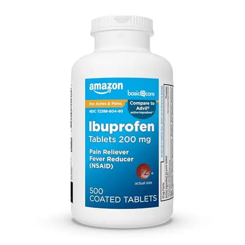Amazon Basic Care Ibuprofen Tablets 200 mg, Pain Reliever/Fever Reducer, Body Aches Amazon Basic Care Au supplements