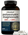 Potassium Magnesium Supplement – 200mg + | 240 Capsules Easily Absorbed Citrate NatureBell Au supplements