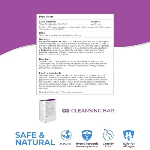 Femmesil Vaginal Soap for Relief from Yeast Infections for Women, Vaginal Itch & Irritation Aidance Au supplements