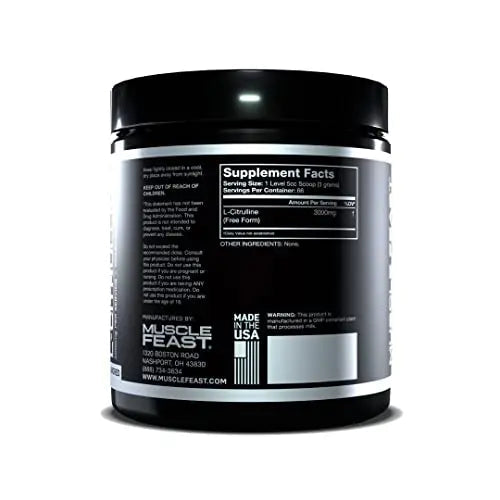 Muscle Feast Premium Vegan L-Citrulline Powder, Enhance Muscle Pumps, Improve Muscle Muscle Feast Au supplements