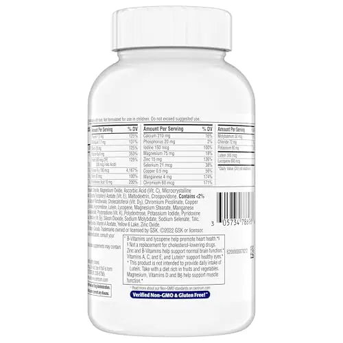 Centrum Minis Silver Multivitamin for Men 50 Plus, Multivitamin/Multimineral Supplement, Vitamin D3, B-Vitamins and Zinc, Non-GMO Ingredients, Supports Memory Centrum Au supplements