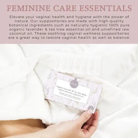 Femallay Organic Lavender and Tea Tree Oil Vaginal Cleansing Suppositories for Hygiene Femallay Au supplements
