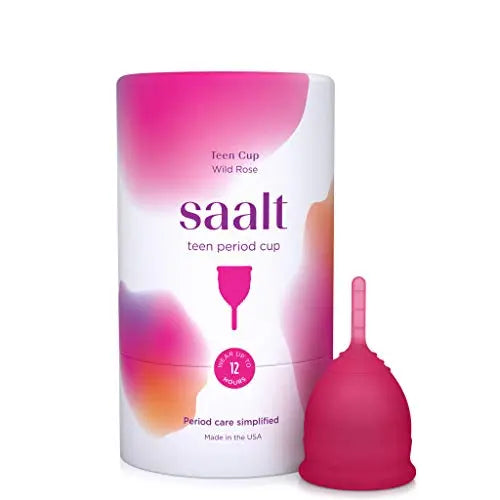 Saalt Teen Menstrual Cup - Best Sensitive Reusable Cup - Wear for 12 Hours - Tampon and Pad Alternative saalt Au supplements