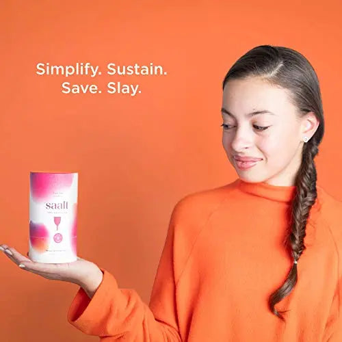 Saalt Teen Menstrual Cup - Best Sensitive Reusable Cup - Wear for 12 Hours - Tampon and Pad Alternative saalt Au supplements