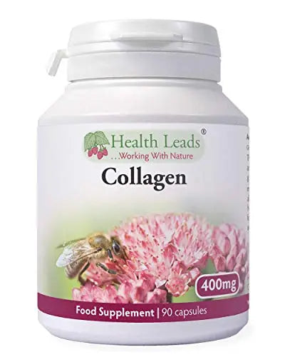 High Strength Collagen 400mg 90 Capsules, 3 Months Supply, Premium Hydrolysed Porcine Powder Health Leads ...Working With Nature Au supplements