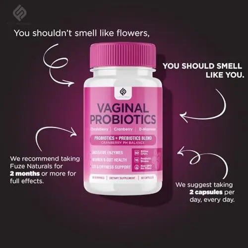 Vaginal Probiotics for Women Digestive Enzymes Gut Health PH Balance Pills, Women's Fuze Naturals Au supplements