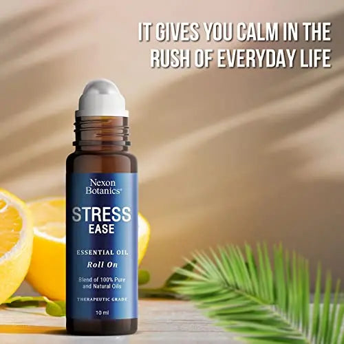 Stress Ease Essential Oil Roll On Blend 10ml - Natural Stress Relief Essential Oils Roll Nexon Botanics Au supplements