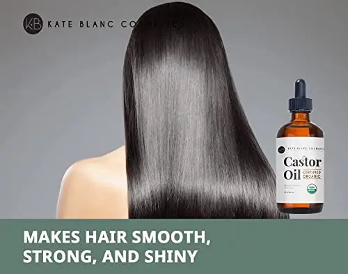 Kate Blanc Cosmetics Organic Castor Oil (4oz). 100% Pure, Cold Pressed, Hexane Free in a Glass Bottle Kate Blanc Cosmetics Au supplements
