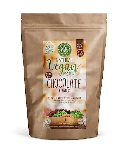 Ekopura Natural Vegan Protein - Chocolate - 500g | 76% Protein | 100% Plant-Based Ingredients Ekopura Au supplements