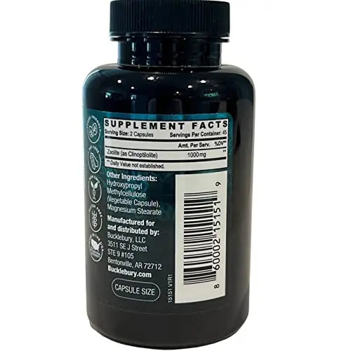 BUCKLEBURY Zeolite Micronized Smart Mineral Capsules - Supports Detox, Immune BUCKLEBURY Au supplements