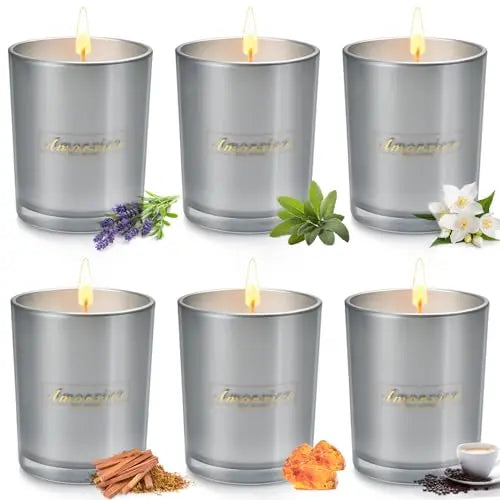 6 Pack Candles Clearance, Large Scented Candles, Candles for Home Scented, 35oz 250 Hour Long VSAFHZ Au supplements