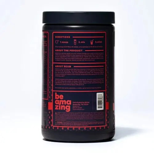 BEAM Be Amazing Vegan Pre-Workout Powder | Energy Booster Powdered Drink with All BEAM Au supplements