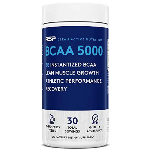 RSP BCAA 5000 (30 Serv), Premium BCAA Capsules for Post Workout Muscle Recovery RSP NUTRITION Au supplements