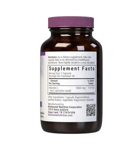 Bluebonnet Nutrition Vitamin C 1000 mg Vegetable Capsules, Ascorbic Acid, For Immune Health & Skin Health, Vegan, Vegetarian BlueBonnet Au supplements