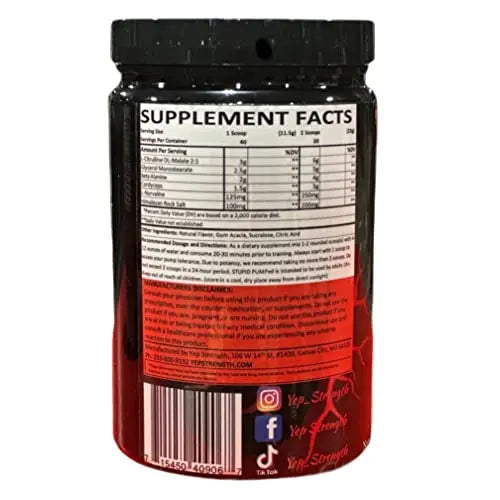 Yep Strength Stupid Pumped (Strawberry Lemonade) Yep Strength Au supplements