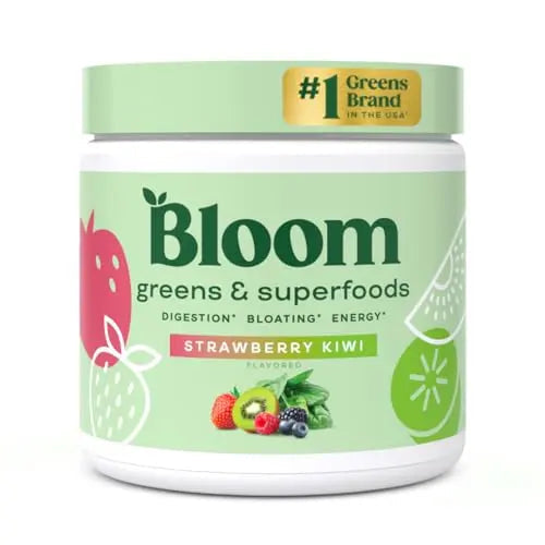 Bloom Nutrition Super Greens Powder Smoothie & Juice Mix (Strawberry Kiwi) Bloom Nutrition Au supplements