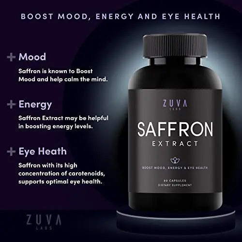Saffron Supplements - 100% Pure Saffron Extract Mood Enhancer for Women and Men ZuvaLabs Au supplements