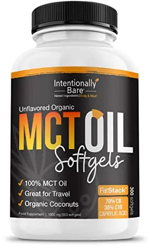 Intentionally Bare Organic MCT Oil Capsules - 70% C8 MCT Oil & 30% C10 MCT Capsules Intentionally Bare Au supplements