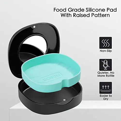2 Pack Retainer Case with Vent Holes, Mirrors,Compatible with Invisalign,Night Guards Doboli Au supplements