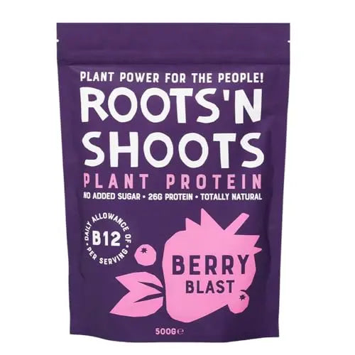 Roots 'n Shoots Vegan Protein, Shake, Berry Flavour, with Added B12, 26g Protein ROOTS 'N SHOOTS Au supplements