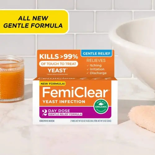 FemiClear Gentle Relief Formula 2 Day Infection Treatment, Gentle Formula for More Sensitive Individuals FemiClear Au supplements
