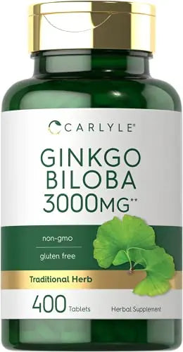 Carlyle Ginkgo Biloba 3000mg | 400 Tablets | Non-GMO, Gluten Free Carlyle Au supplements