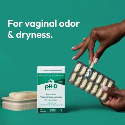 pH-D Feminine Health - Boric Acid Moisturizing Suppository - Woman Owned - for Vaginal Odor pH-D Feminine Health Support Au supplements
