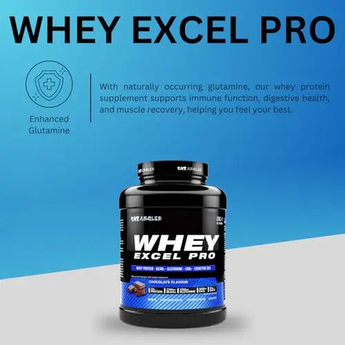 Out Angled Whey Excel Pro Whey Protein Powder Vanilla Flavour, 2kg, 66 Servings, High Protein Powder OUT ANGLED Au supplements