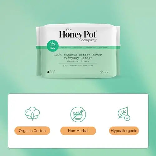 The Honey Pot Company - Non-Herbal Everyday Panty Liners - Organic Pads for Women - Cotton Cover The Honey Pot Company Au supplements
