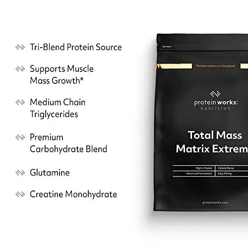Protein Works - Total Mass Matrix Extreme Mass Gainer | High Calorie Protein Powder Protein Works Au supplements