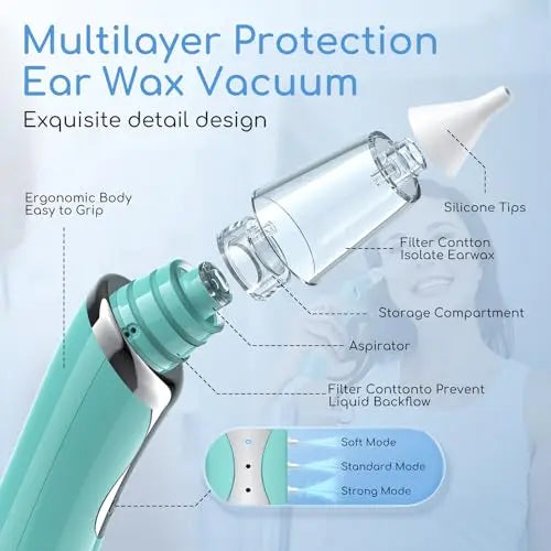 Ear Vacuum Wax Remover, Ear Wax Removal with 8 Pcs Ear Pick, Ear Wax Girug Au supplements