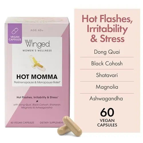 Winged Wellness Hot Momma, Perimenopause & Menopause Supplement - Vegan Menopause Winged Wellness Au supplements