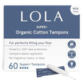 LOLA Organic Cotton Tampons, 60 Count - Super Plus Tampons, Period Feminine Hygiene Products LOLA Au supplements