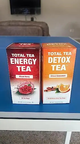 Total Tea Detox Tea & Energy Tea Set - 25 Day Detox Tea - Herbal SIim Tea Total Tea Au supplements