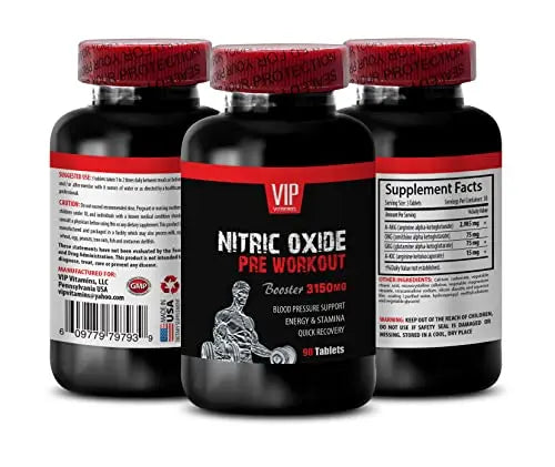 Nitric Oxide powder with L-arginine and L-glutamine - Nitric Oxide Pre-Workout Booster VIP VITAMINS Au supplements