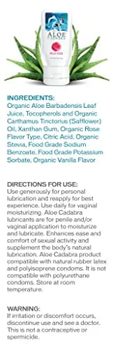 Aloe Cadabra Natural Organic Personal Lubricant and Vaginal Moisturizer, Wild Rose, 2.5 Ounce Aloe Cadabra Au supplements