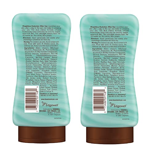 Hawaiian Tropic Weightless Hydration After Sun Lotion with Aloe, 6Fl Oz Twin Pack, Hawaiian Tropic Lotion, Moisturizing Lotion