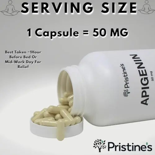 PRISTINE'S Apigenin Relaxation & Sleep Supplement Support - 50mg 300 Day Supply PRISTINE'S Au supplements