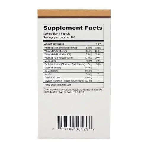 LIPOCHOL, Liver Health, Vitamin and Nutrient Boost (100 Capsules/Pack of 1) LIPOCHOL Au supplements