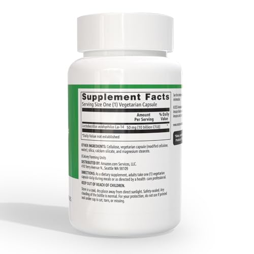 Amazon Basics Daily Probiotic, 10 Billion Active Cultures, Supporting Digestive and Intestinal Health, Capsule, 60 Count, Two Month Supply Amazon Basics Au supplements