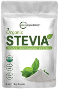 Pure Organic Stevia Powder, 4 Ounces, 706 Serving, Highest Grade Stevia Green Micro Ingredients Au supplements