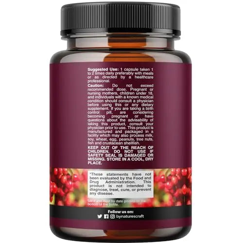 Kidney Support Cranberry Pills for Women and Men - High Strength Kidney Cleanse Detox Natures Craft Au supplements
