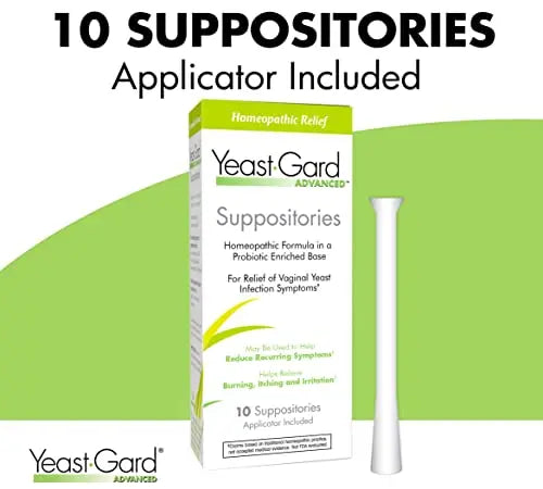 YeastGard Advanced Homeopathic Yeast Infection Vaginal Suppositories - 10 count Box Yeast-Gard Au supplements