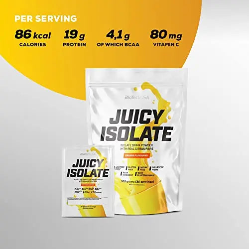 BioTechUSA Juicy Isolate | Gluten-Free, Lactose-Free, Sugar-Free | Refreshing Protein Soft Drink BioTechUSA Au supplements